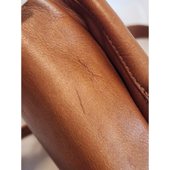 Vintage Distressed Tan Leather Fanny Pack Waist Belt Bag Adjustable Cambodia - Picture 12 of 16